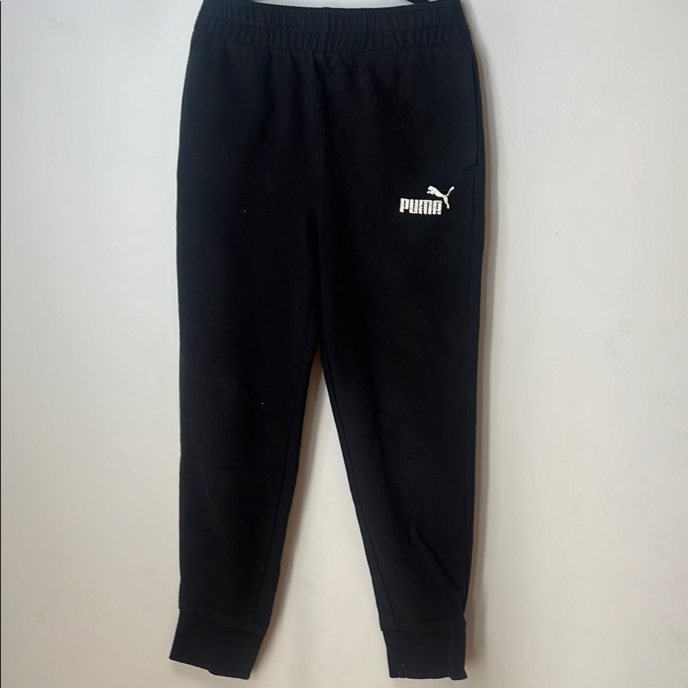 Puma Kids Boys Black & White‎ Jogger Pants Sweatpants Size small/ 8